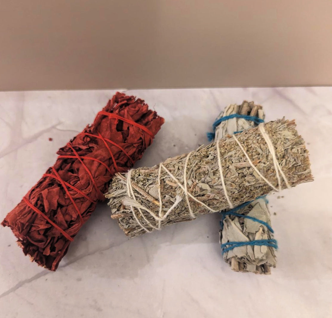 3 Piece Sage Stick Smudge Bundle