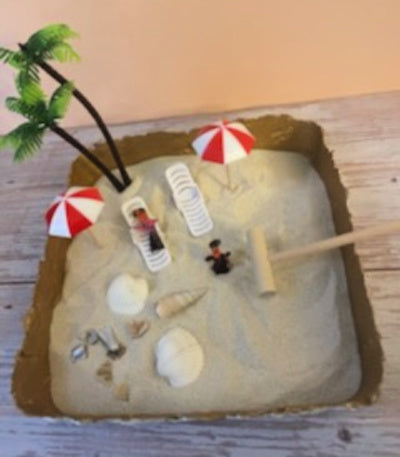 Beach Zen Garden: Desktop Meditation Toy with Miniature Beach Decor