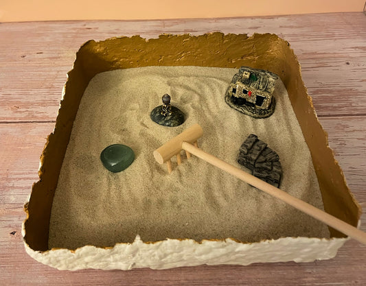 Mini Buddha Zen Garden Kit: Desktop Meditation Gift
