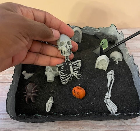 Halloween Zen Garden - DIY Cemetery Sensory Kit